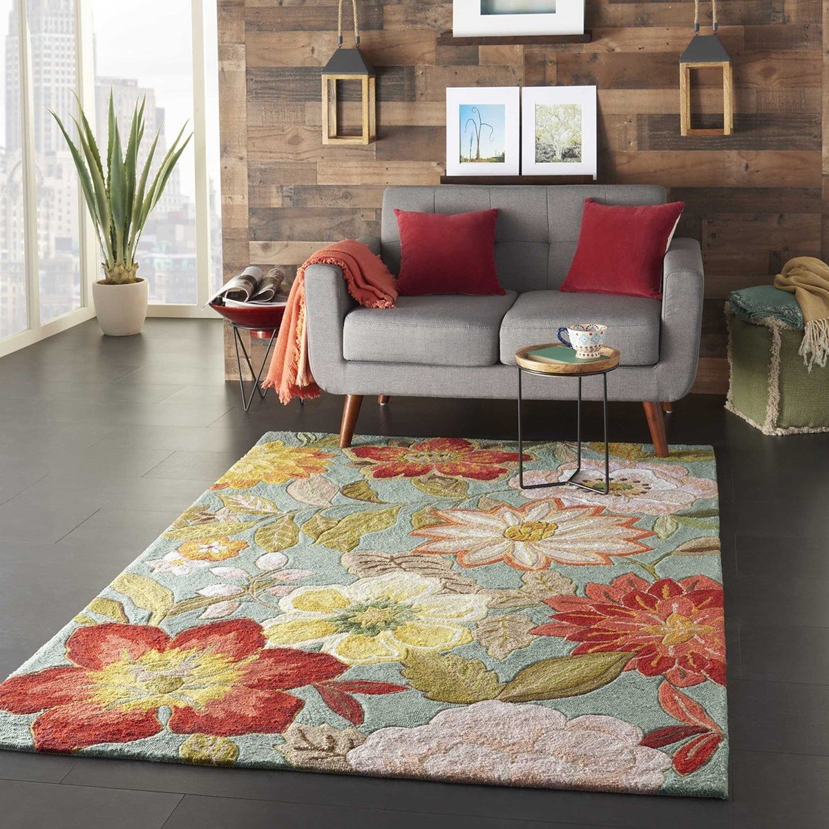 Love Nature Sweet Home Modern Collection Custom Fantasy dragonflies Area Rug 5'3''x4' Indoor Soft Carpet