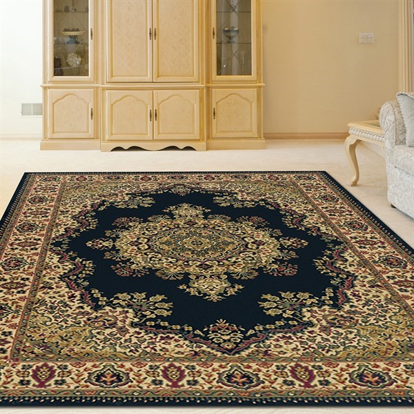 Traditional Oriental Medallion Black Area Rug **FREE SHIPPING** 