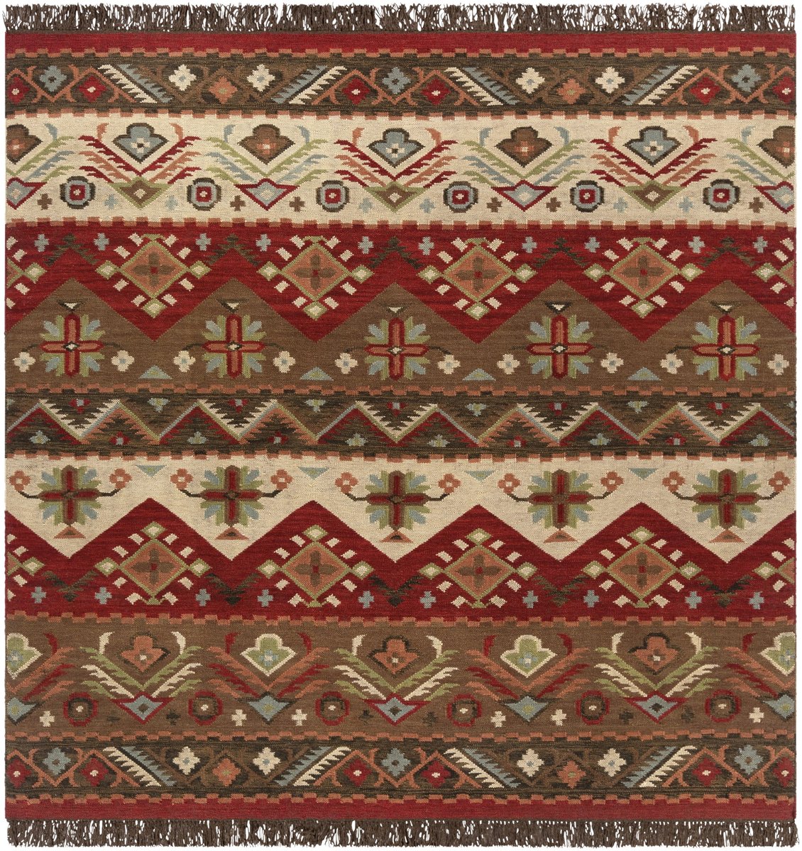1'10 X 3' 3 Décor Direct Area-Rug Brown/Red 