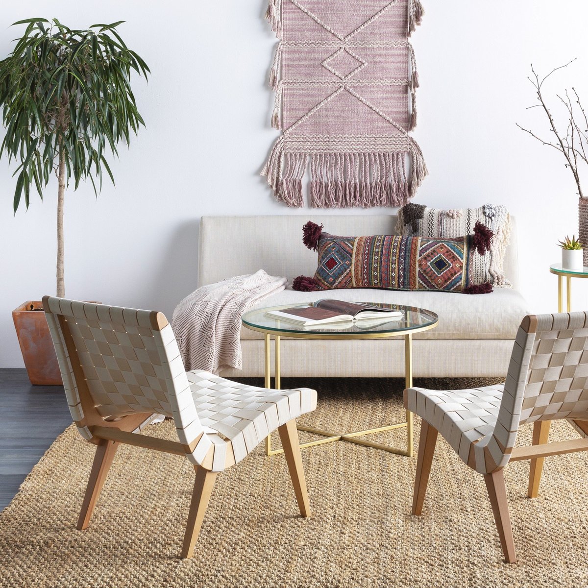 Add Natural Fiber to your living room with a natural-styled rug