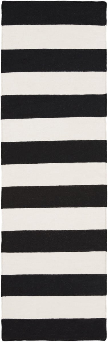 Surya Frontier Ft 295 Striped Wool Area, Black And White Striped Area Rug