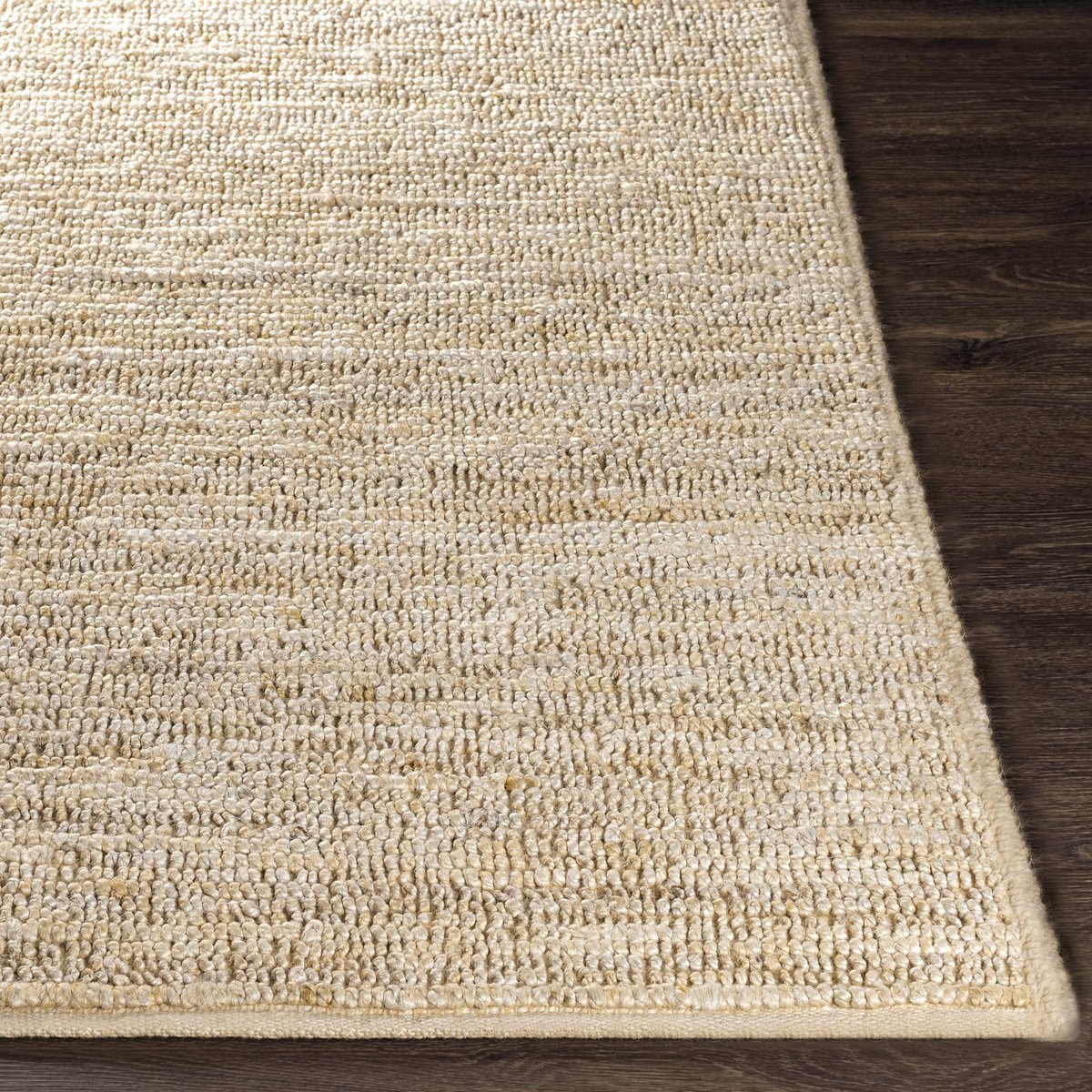 Surya Continental COT-1930 Natural Fiber Hand Woven 100% Natural Jute Antique White 8' Square Area Rug