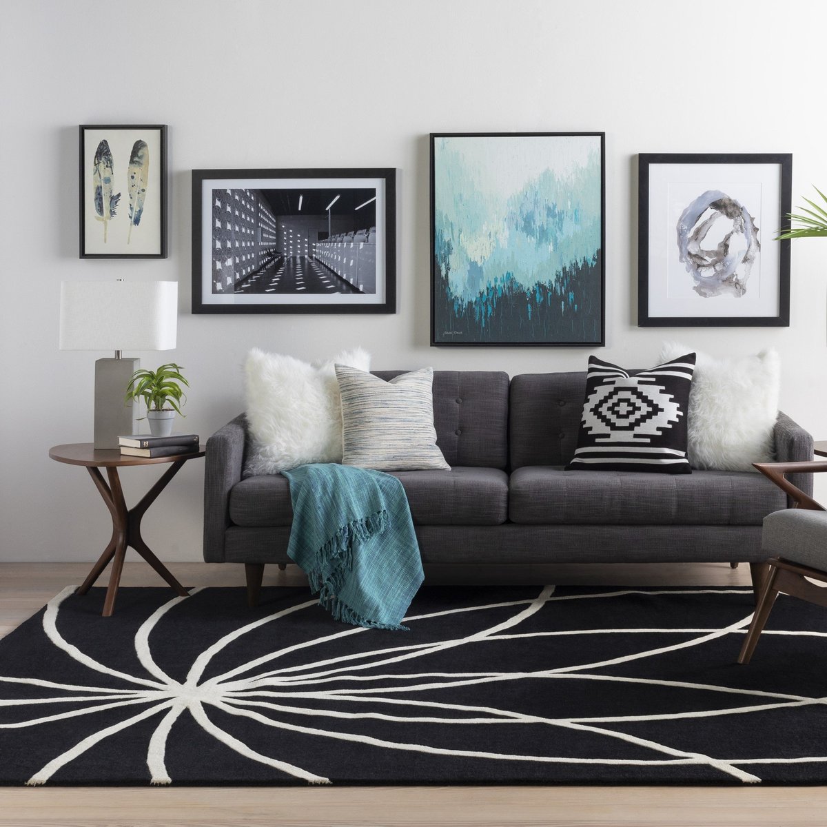 Spa Inspired Tranquility - Black and White Living Room Design Advice