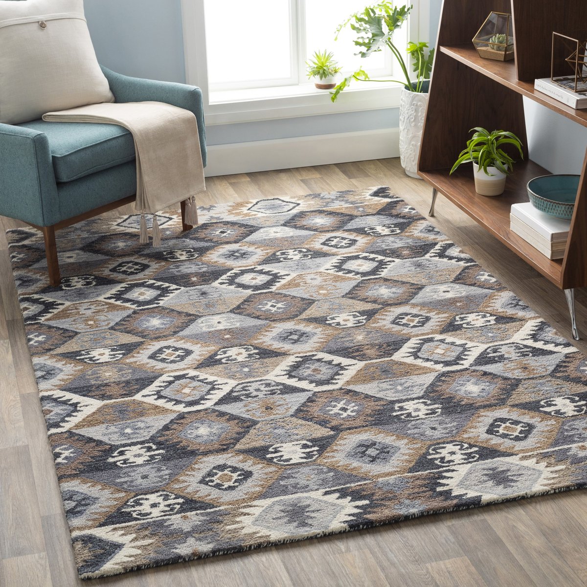Surya Dena 21784 Rugs Direct, Grey And Brown Area Rugs