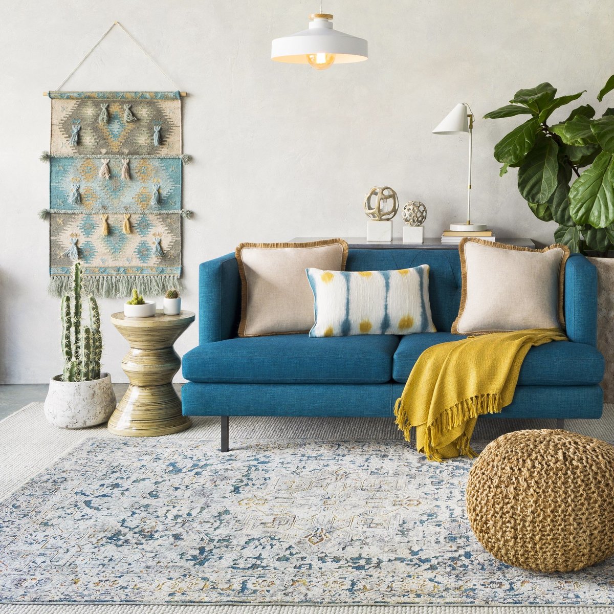 Complementary Palette Blue Living Room Ideas