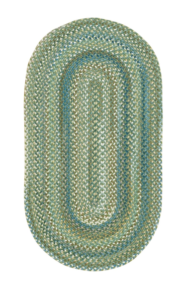 Large Oval Braided Rug 7x9, Multicolor, Vintage Braided Rug