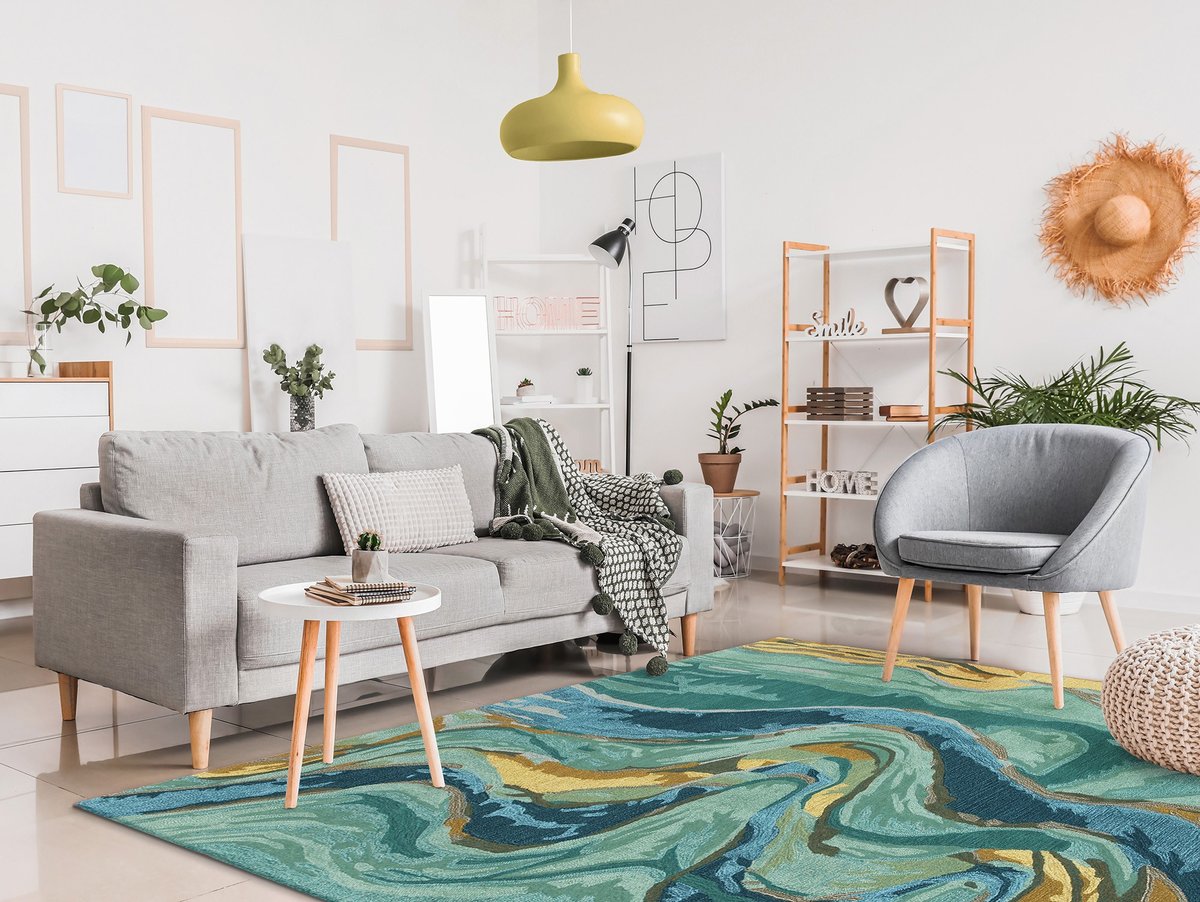 Round rug for queen size bed