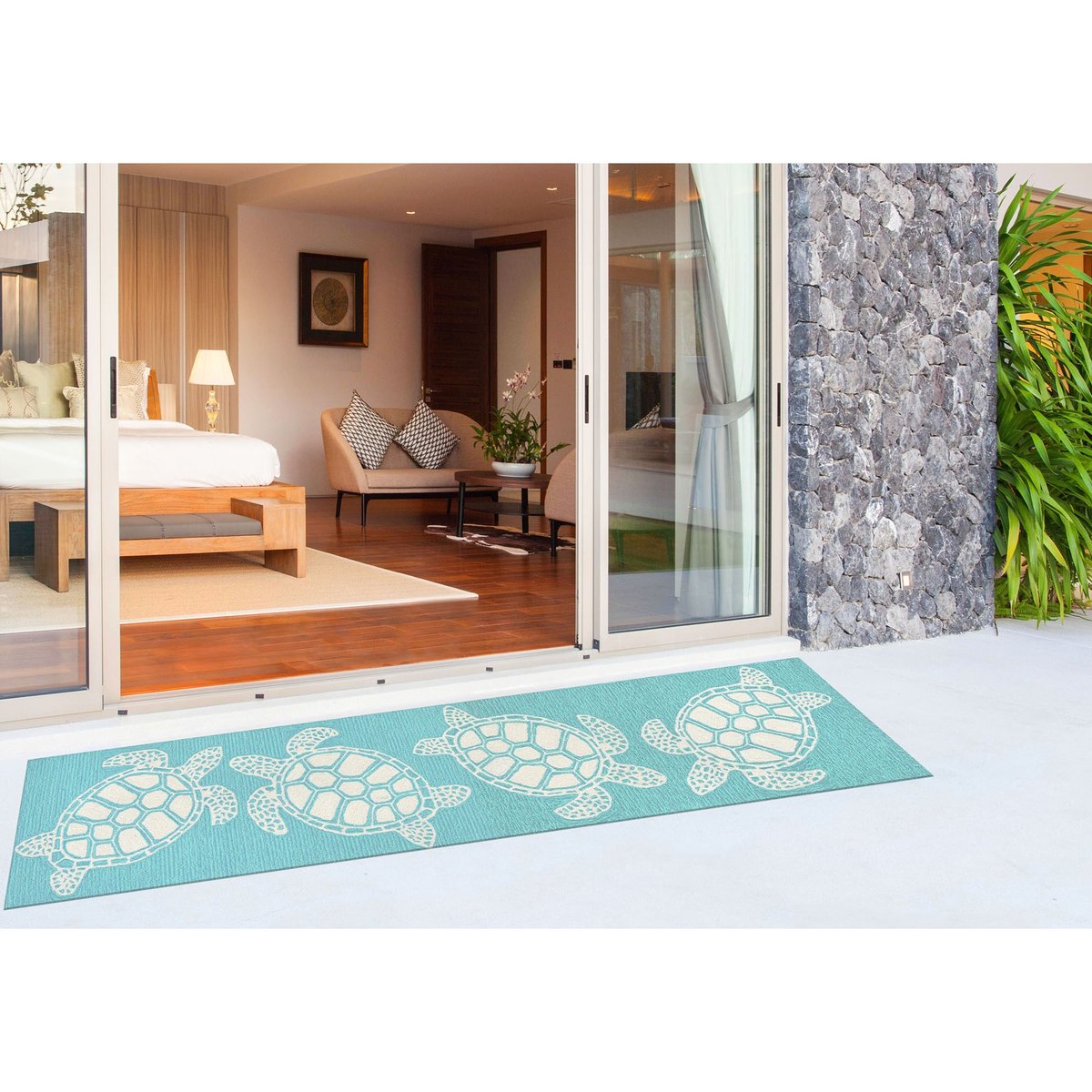 ALAZA Water Lily Frog Ocean Sea Non Slip Area Rug 5' x 7' for Living Dinning Room Bedroom Kitchen Hallway Office Modern Home Decorative 