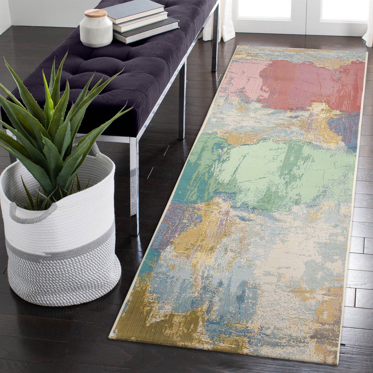 Liora Manne Marina Watercolor Area Rugs | Abstract Rectangular ...