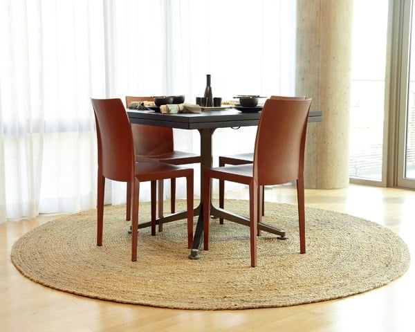 Anji Mountain Jute Collection Kerala, Round Area Rugs For Under Kitchen Table