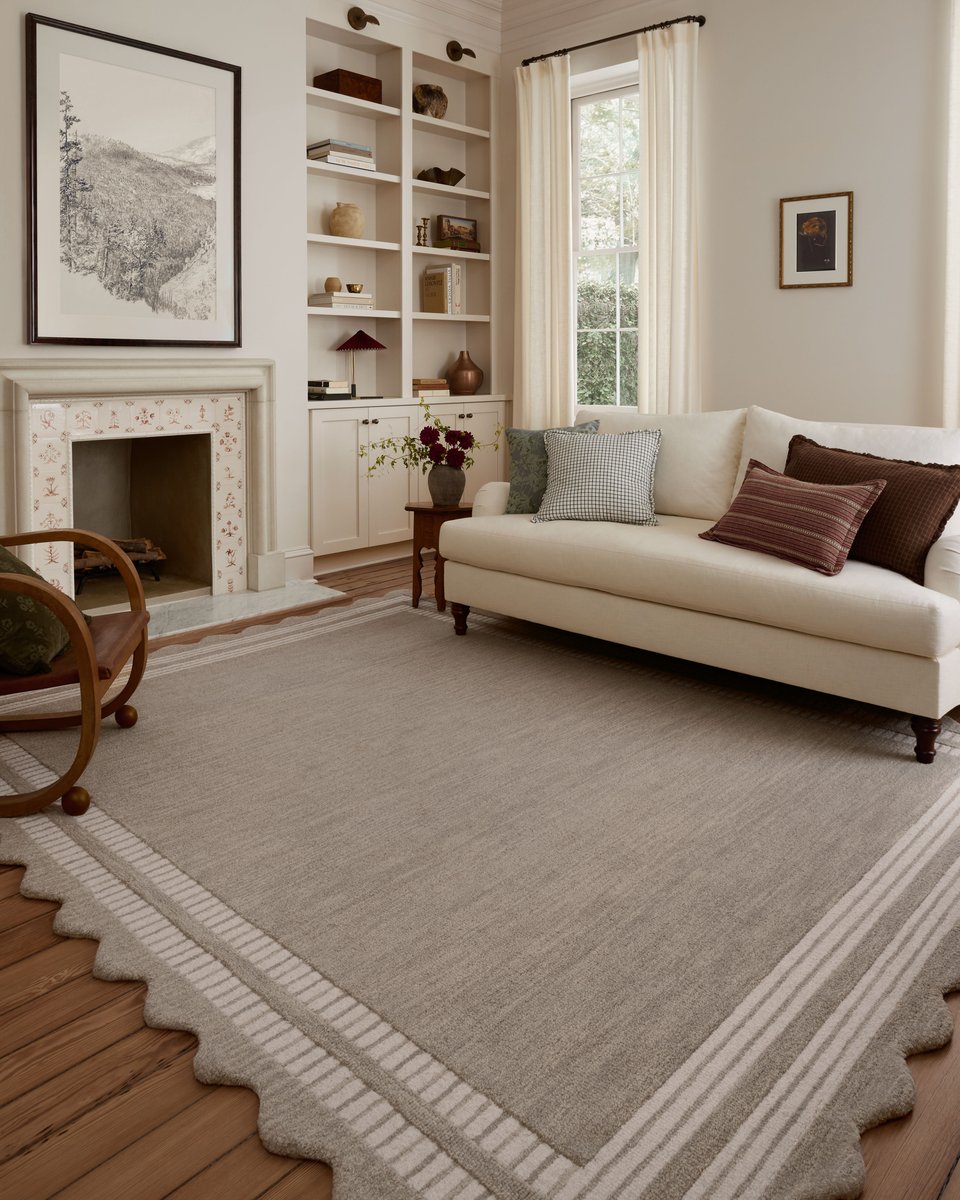 Chris Loves Julia x Loloi-Scottie-SCO-01-Fog, Ivory