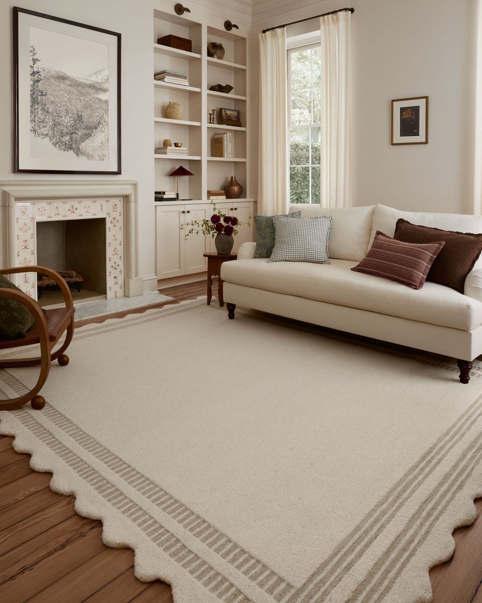 Chris Loves Julia x Loloi-Scottie-SCO-01-Ivory, Grey