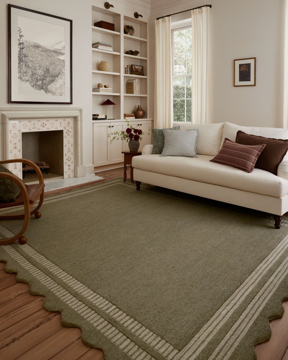 Chris Loves Julia x Loloi-Scottie-SCO-01-Olive, Pebble
