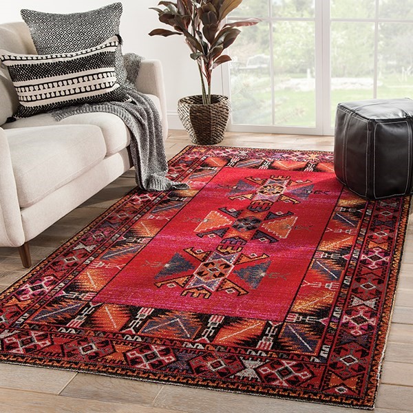 Jaipur Living Polaris Paloma, Red And Black Area Rugs For Living Room