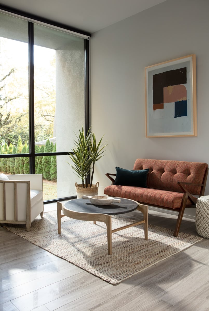 Natural Lighting - Beige Living Room Design Ideas