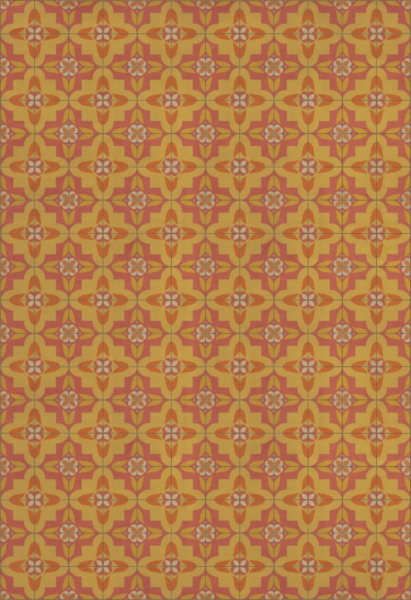 Spicher & Co Pattern 33 Anna's Garden Vinyl Floor Cloth 20x30