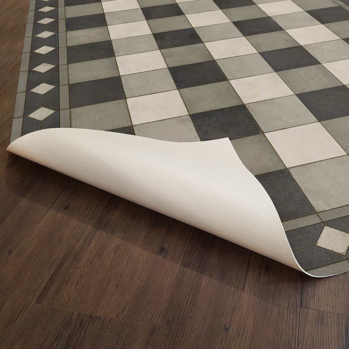 Vintage Tile Vinyl Floor Mat  Kitchen mats floor, Vinyl floor mat, Vinyl  flooring