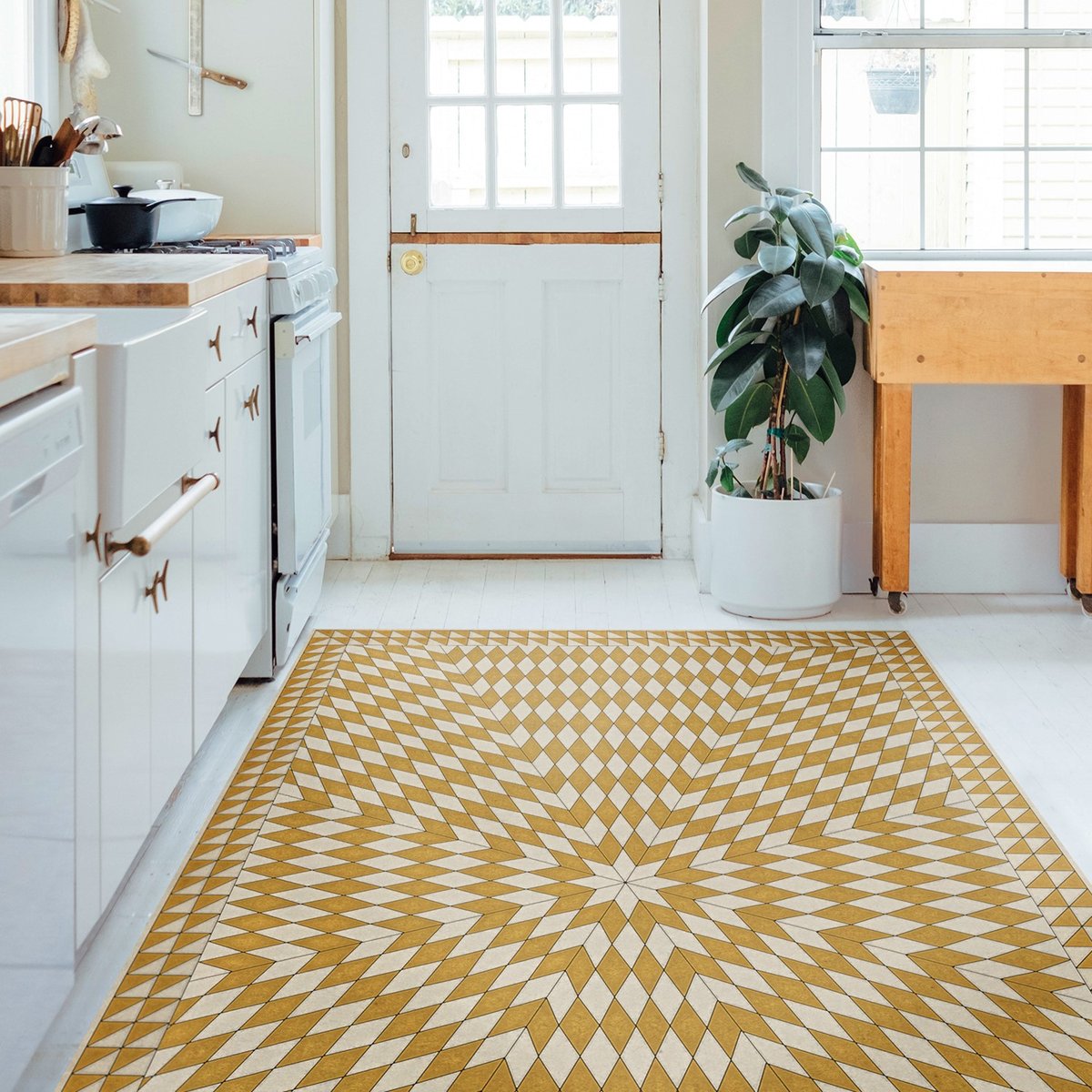 Mid-Century Retro vibes with kitchen rugs