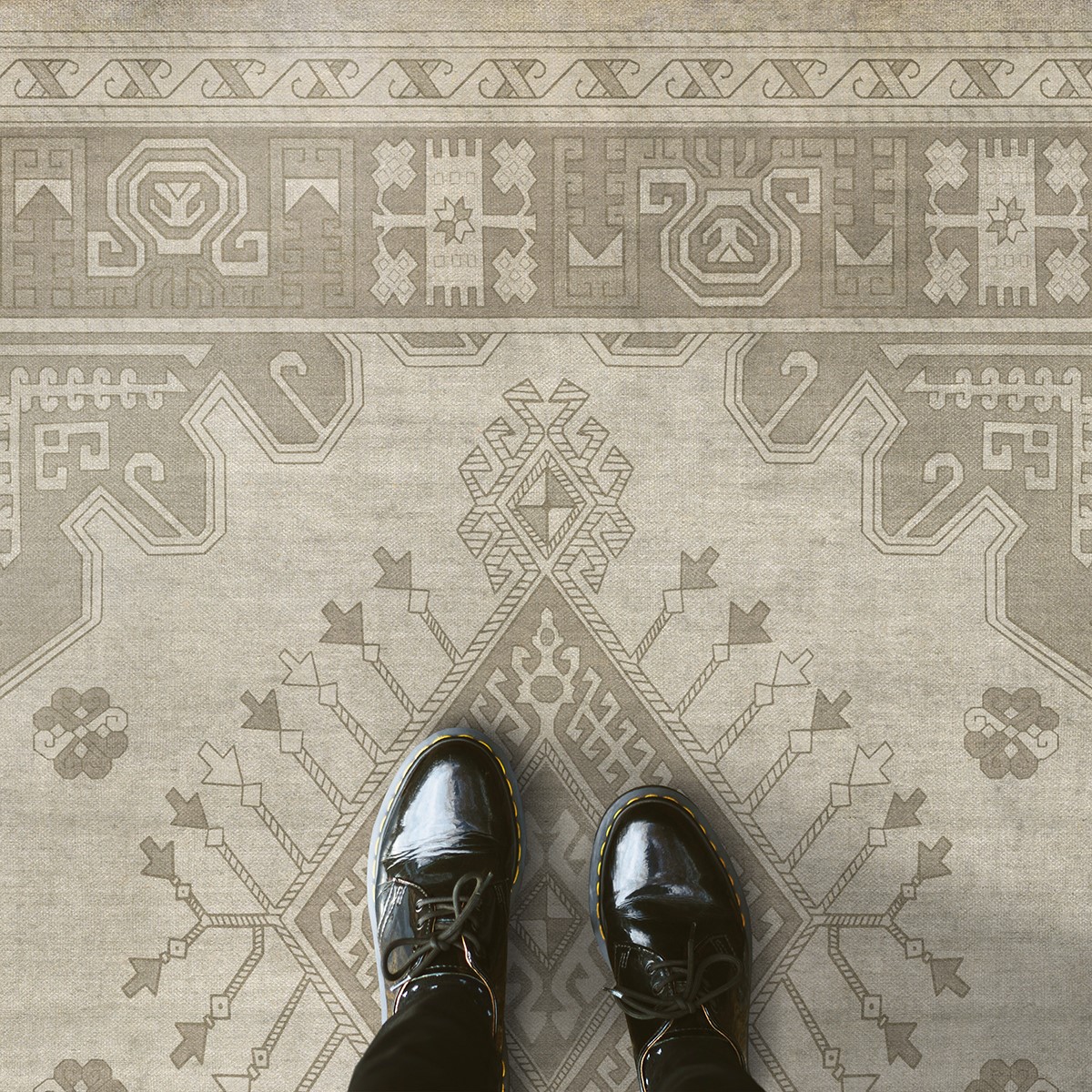 Spicher and Company-Persian Bazaar Vintage Vinyl-Bergama-Beige, Ivory - Azra