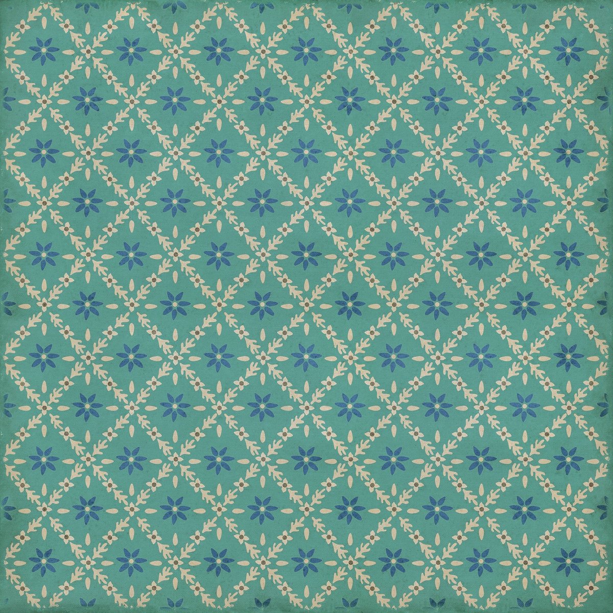 Spicher and Company-Williamsburg Vintage Vinyl-Naturalist-Blue, Cream - Bartram
