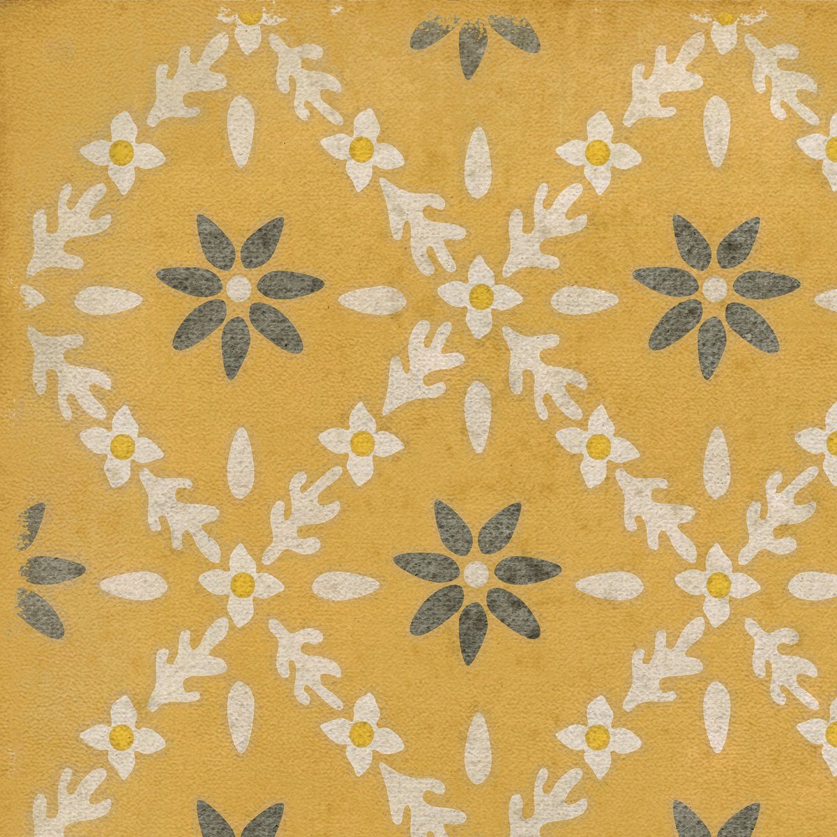 Spicher and Company-Williamsburg Vintage Vinyl-Naturalist-Yellow, Cream, Distressed Grey - Catesby