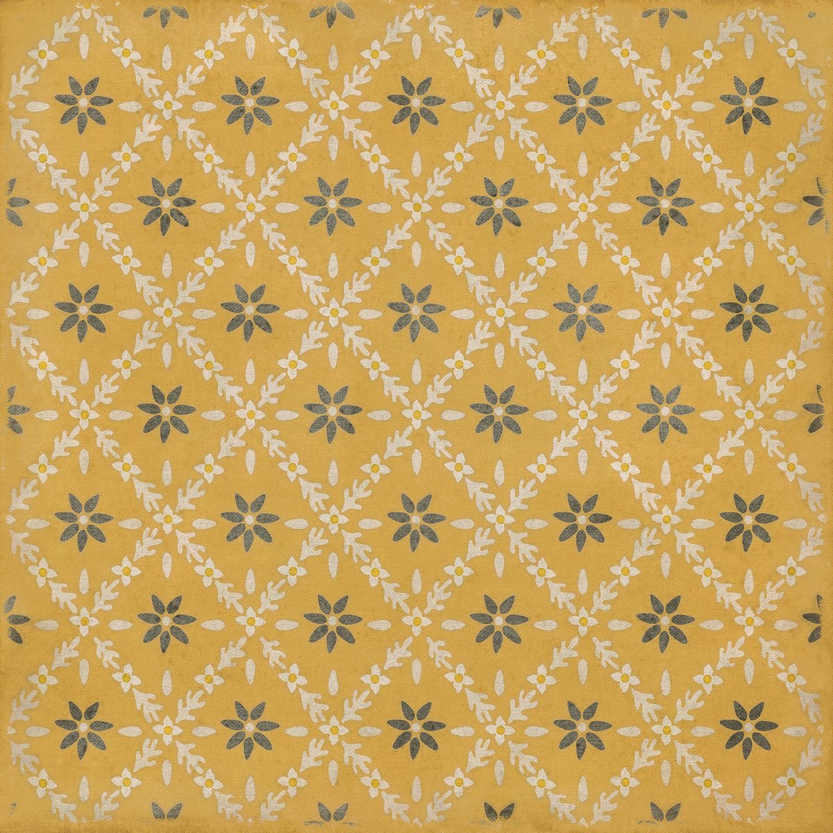 Spicher and Company-Williamsburg Vintage Vinyl-Naturalist-Yellow, Cream, Distressed Grey - Catesby