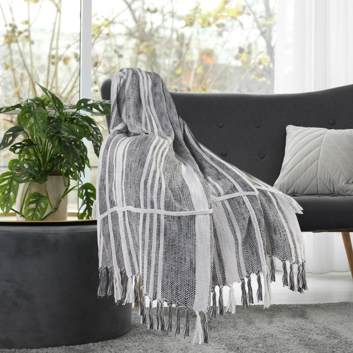 Rajani Home Maisie Lane Throws Contemporary Modern blanket throw Greys Throws Rugs Direct