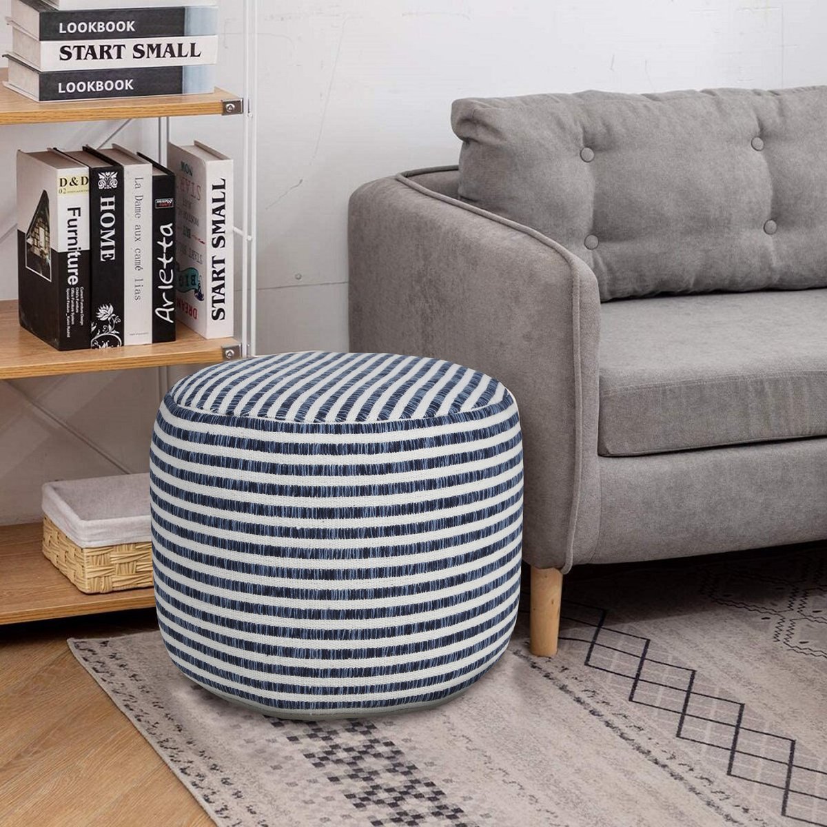 Pouf ottoman blue 2025