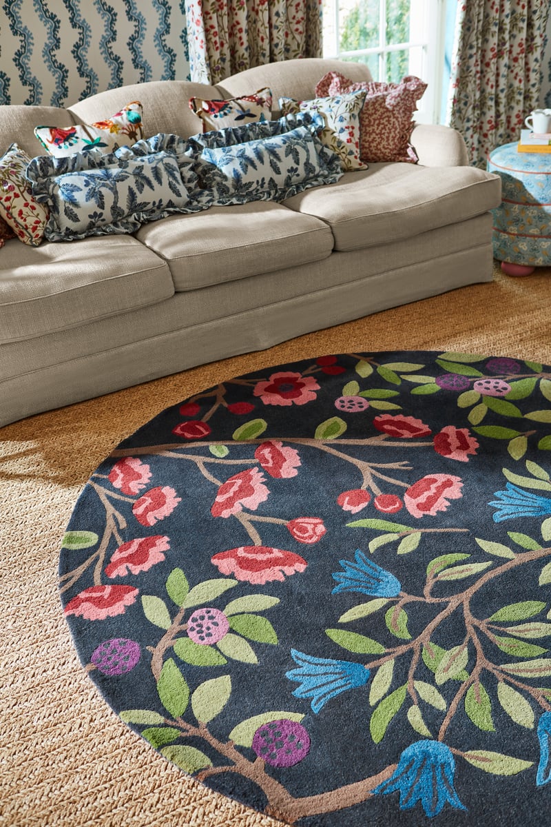 Sanderson for Brink and Campman Foraging Floral / Botanical Area Rugs ...