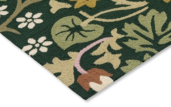 Botanical Whimsy Hooked Wool Rug