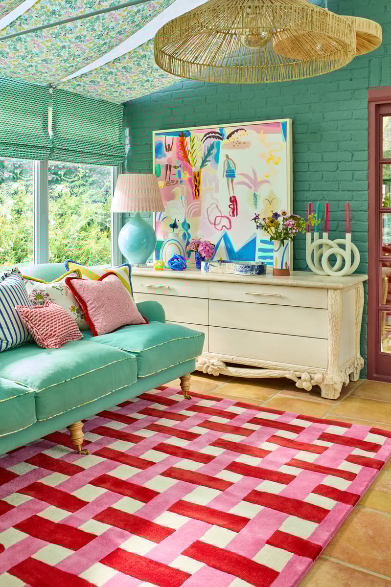 Harlequin x Sophie Robinson-Basketweave-Basketweave-Coral, Rose