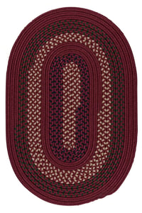 6X8 Burgundy Colonial Mills Worley Oval Area Rug 