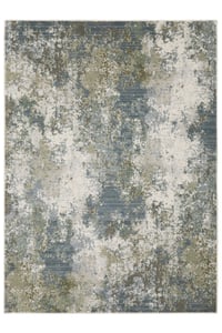 Helmsburg 7x9 Abstract Dark Green Rug - Clearance