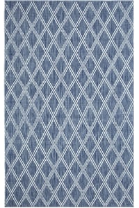 Hand Woven Indigo Block Print Blue Color Area Rug Ikat Cotton Rug DN-996 