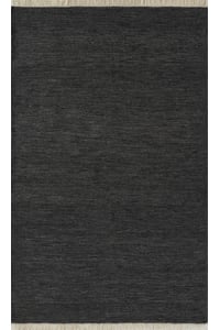 August Grove Kinchen Hand-Hooked Wool Black/Beige Area Rug Size: Rectangle 6' x 9