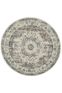 SAFAVIEH Braided Blue/Green 3 ft. x 3 ft. Striped Round Area Rug