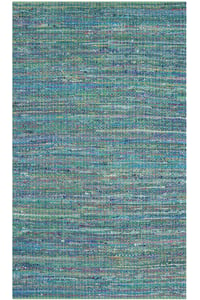 Linon Indoor Outdoor Washable Bondi Polyester Area 7'x9' Rug in Blue