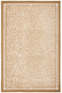 SAFAVIEH Chelsea Collection 5'6 Round Ivory HK15B Hand-Hooked French  Country Wool Area Rug