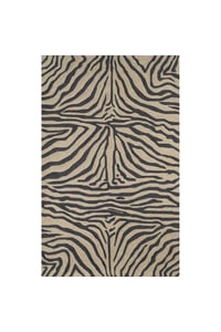 Thin zebra stripes animal print vinyl rug