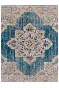 HiEnd Accents Wyatt Rug, 24x36 Turquoise