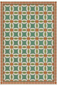 Spicher and Company Floral - Abigail Vinyl Floorcloth - 38in x 56in