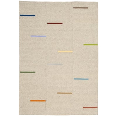 Bali Heathered Ivory Wool Braided Area Rug