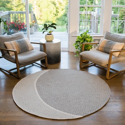 Evercrest Dusted Ash Wool Braided Area Rug