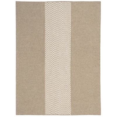 Lyza Beige Linen Wool Braided Area Rug