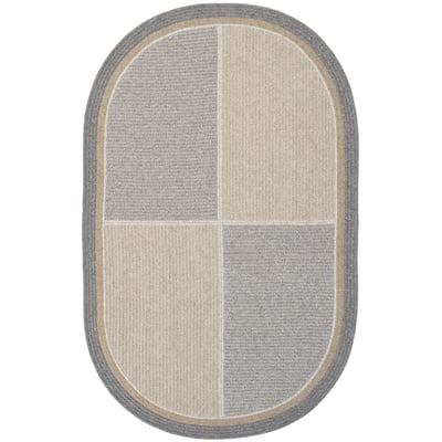 Manaia Smoked Sand Wool Braided Area Rug