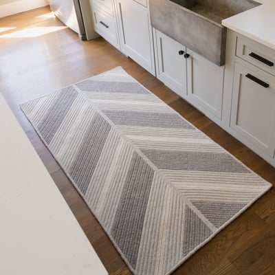 Milo Runner Moonwalk Grey Wool Braided Area Rug