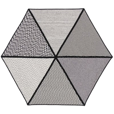 Spindrift Black/White Braided Outdoor Area Rug