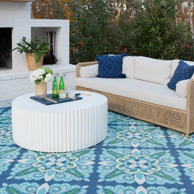 Meridian 2206B Blue/Green Outdoor Area Rug