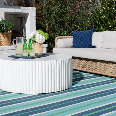 Meridian 9652F Blue/Green Outdoor Area Rug