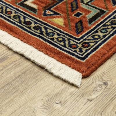 Lilihan 2C Red Wool Area Rug